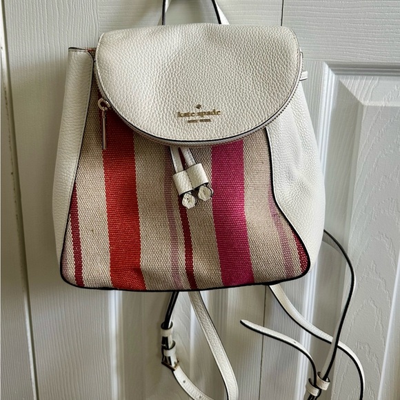 Kate Spade Multicolor Striped Backpack (EXCELLENT CONDITION) - Picture 5 of 9